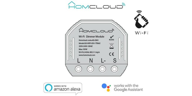 Modulo Dimmer 1CH Wi-Fi da incasso