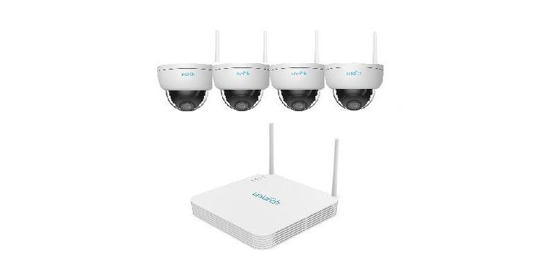 KIT UNIARCH Wifi, 4 Canali Wifi, 4 Dome Camera Wifi 2MP