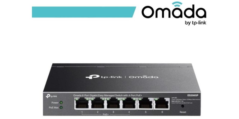 Omada 6-Port Gigabit Easy Managed Switch with 4-Port PoE+