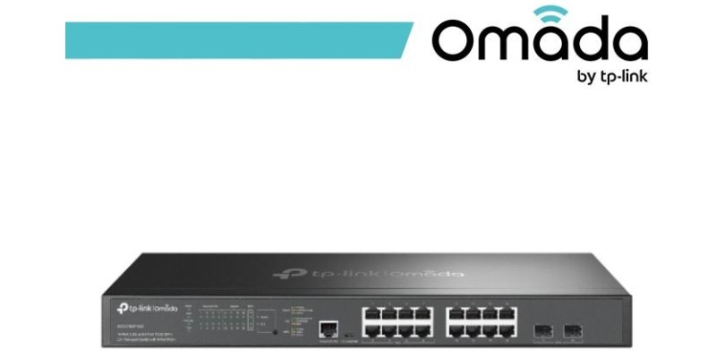 Omada Switch Managed L2+ con 16 Porte 2.5G, 8 PoE+, 2 10GE SFP+ - SG3218XP-M2